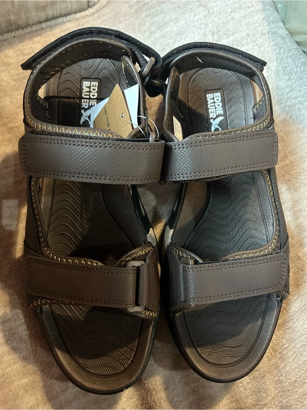 Eddie Bauer Men’s Gray Adjustable Strap Outdoor Sandals
